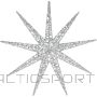 Christmas Decoration SNOWFLAKE DECORATIVE HANGING 50LED SILVER