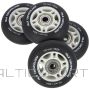 Nils Extreme PU 70x24 82A BLACK MAT (4 st.) + ABEC-9 (8 st.) KOMPLEKTS