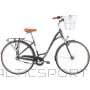 Velosipēds ROMET Art Deco Classic, ar priekšējo grozu, pelēks (L)