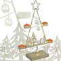 KOOPMAN Metāla LED Ziemassvētku eglītes svečturis 38 cm balts