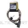Dunlop velosipēda spirālveida slēdzene ar atslēgu, 18 mm x 80 cm, melna