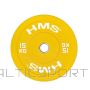 Olimpiskais svaru disks /HMS CBR15 OLIMPISKĀ PLĀKSNE — BUMPERIS 15 KG (dzeltens)
