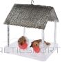 Christmas Decoration BIRD HOUSE LED DECORATION 185X165X230MM GREY