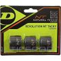 Tennis racket overgrip Dunlop REVOLUTION NT TACKY 0.6mm black 3-blister