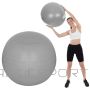 Vingrošanas bumba fitness vingrinājumiem 55 cm Antiburst, pelēka, XQMAX
