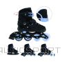 Spokey Quattro 4IN1 inline skates SPK-943431 size 38-41 BK/VT (38-41)