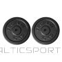 PROIRON PRKISP10K Weight Plates Set, 2 x 10 kg, Black, Solid Cast Iron