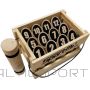 Dārza Spēle Viking Ciparu Kubb koka kastē Number Kubb wooden