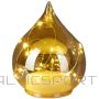 Christmas Decoration GLASS BAUBLE FORM DROP LED 15CM GOLD