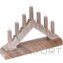 Christmas Decoration ADVENTES SVEČU STATĪVS 15,5x3,2x13,5cm 7 LED AR BATERIJAS DARBINĀTS TERRA