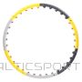 Masāžas riņķi hula hoop /HMS HHP005 PELĒKI DZELTENS HULA stīpa 85cm