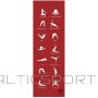 Jogas paklājiņš ar zīmējumiem, Yoga mat Trendy sport 180x60x0.5cm-Sarkans