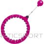 Enero Fit HULA HOP WITH MASSAGER, WEIGHTS AND COUNTER FUCHSIA