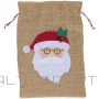 Articasa JUTE GIFT BAG 30X40CM - SANTA CLAUS