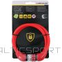 Dunlop velosipēda slēdzene ar kodu 1,0x65 cm sarkana