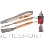 Bbq Line 3-in-1 GRILL TOOLS SET WITH WOODEN HANDLE