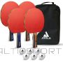 Joola FAMILY TABLE TENNIS SET 4 COMPETITION 6 BALLS ADVANCED RACKETS
