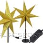 Koopman Stāvoša dekoratīva zvaigžņu lampa 65 cm E14 zelta