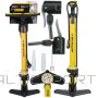Dunlop velosipēdu un darbnīcas sūknis 230 PSI (16 bāri) ar manometru, dzeltens