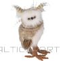 Christmas Decoration DECORATIVE STANDING OWL 23CM BROWN WITHOUT EARS