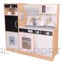 Enero Toys WOODEN KITCHEN FOR CHILDREN, ILLUMINATED BURNERS, LED LAMP 87x30x83.5CM WOODEN