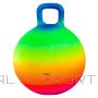 Lecambumba bumba lēkāšanai ar rokturi 45cm varavīksne Sportme Hoppball