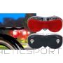Dunlop 3 LED AIZMUGURĒJAIS VELOSIPĒDA GAISMURIS (-)