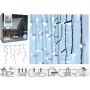 Koopman CHRISTMAS LIGHTS OUTDOOR LIGHT CURTAIN 360 LED CONTROLLER TIMER COLD WHITE TRANSPARENT CABLE