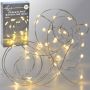 KOOPMAN LED stieples virtene ar baterijām, 40 LED, silti balta gaisma