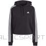 adidas Essentials 3-Stripes French Terry Crop Hoodie W IC8767 (S)