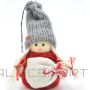 Saska Garden DECORATIVE DOLL WITH A BAG - RED GIRL 7.5CM