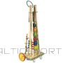 Londero Croquet Set 6 kroketa komplekts ar koka ratiņiem un metāla turētāju (09206)