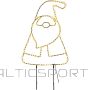 Edelman Santa Claus Garden Stand Warm White Battery Operated LED Lights 29.5x67.5cm LUCA
