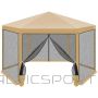 BS SEŠSTURA DĀRZA PAVILJONS 2x2x2x2,5M AR ODU TĪKLU BĒŠĀ KRĀSĀ (-)