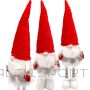 Saska Christmas DECORATIVE SANTA WITH SILVER STARS ON TELESCOPIC LEGS 50-70CM WHITE