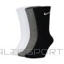 Nike Носки повседневные легкие Crew 3Pak SX7676-964 (M (38-42))