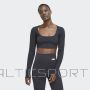 Adidas Укороченная футболка с длинным рукавом в рубчик Studio Lounge W HH8502 (L)