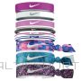 Nike Mixed hair bands 9 pcs 3 widths, multicolour / black / 420x10 mm