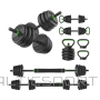 Spēka treniņu komplekts TUNTURI Barbell & Dumbbell Set 28 kg