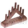 Christmas Decoration ADVENT CANDLE HOLDER 15.5x3.2x13.5CM 7 LED BATTERY POWERED MAPLE