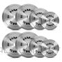 TOS SET КАЛИБРОВАННЫЕ СТАЛЬНЫЕ ОЛИМПИЙСКИЕ ПЛАСТИНЫ 2 x 10 - 25 КГ (140 КГ)