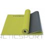 Toorx Коврик для йоги MAT176 173x60x0,6 PVC lime green/gray