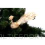 Saska Christmas DECORATIVE PEACOCK ON A GOLDEN BABBLE CLIP