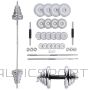 Hanteļu komplekts, regulējamas hanteles /HMS STC50 CHROME HANEĻU KOMPLEKTS-STIEŅA čemodānā 2x25KG