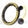 HHM21 HULA HOP BLACK/YELLOW MAGNETIC WITH WEIGHT + COUNTER HMS