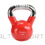 HMS KTC 6 KG KETTLEBELL AR HROMĒTU IZVIRZĒTU ROKAS SATURU (sarkans)