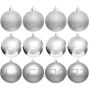 Christmas Decoration DECORATIVE BAUBLE PLASTIC SAFE 12PCS DIA 60MM SILVER