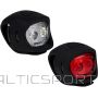 Dunlop MELNA SILIKONA LED VELOSIPĒDA GAISMU KOMPLEKTS PRIEKŠĀ UN AIZMUGURĒ (-)
