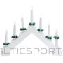 Christmas Decoration KOKA ADVENTES SVEČU STATĪVS, BALTS, 7 gaismas diodes