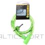 Dunlop ZAĻA SPIRĀLVEIDA VELO SLĒDZENE AR ATSLĒGU, ŠĻŪTENE, 18 MM x 80 CM (-)